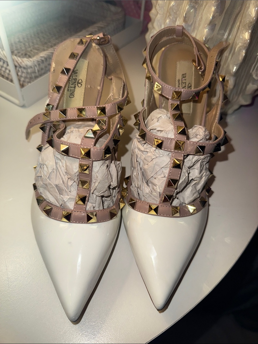 Studded heels